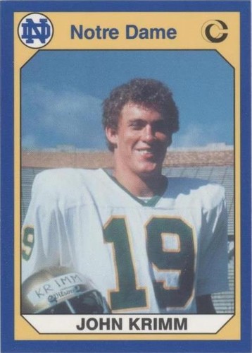 1990 Collegiate Collection University of Notre Dame John Krimm #93