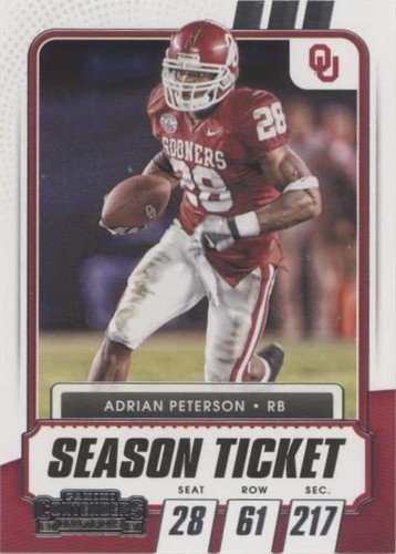 2021 Panini Contenders Draft Picks Adrian Peterson #59