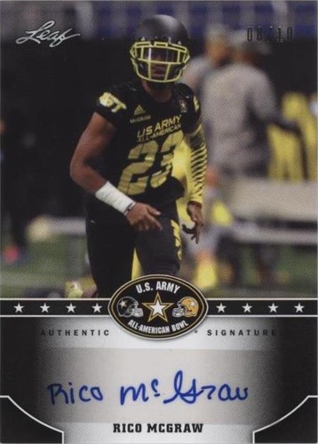 2015 Leaf U.S. Army All-American Bowl Rico Mcgraw #BA-RM1