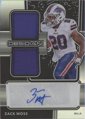 2020 Panini Obsidian Zack Moss #RJI-31