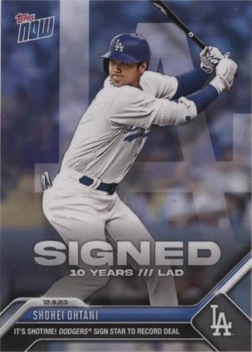 2023 Topps Now #OS-19 Shohei Ohtani Celebrates AL MVP w