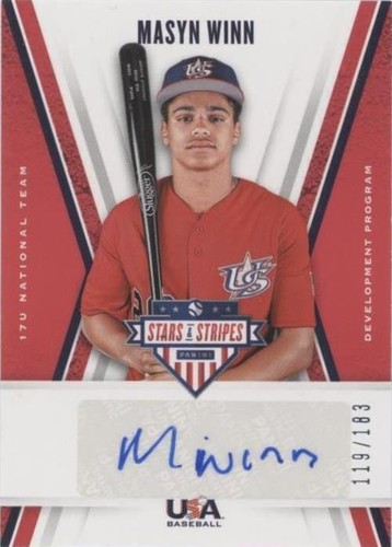 2019 Panini USA Baseball Stars & Stripes - Masyn Winn #17U-MW