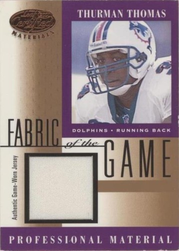2001 Leaf Certified Materials Thurman Thomas #FG-142