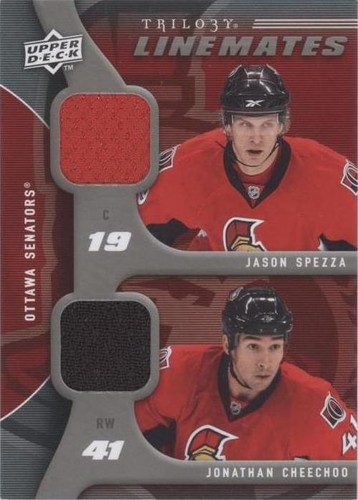 2009-10 Upper Deck Trilogy - Jason Spezza Jonathan Cheechoo #LM-SC