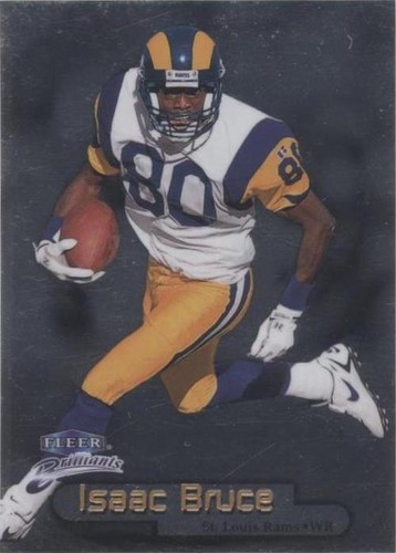 1998 Fleer Brilliants 24 Karat Gold 13/24 Isaac Bruce Psa 7 St