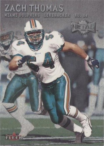 2000 5892B FLEER Metal Zach Thomas Miami Dolphins #71 | eBay
