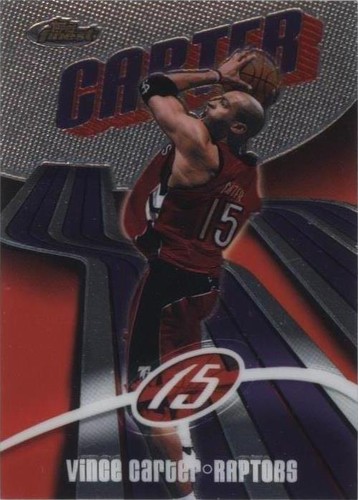 PSA 9 1998-99 Vince Carter Topps Finest Refractor W/ Coating