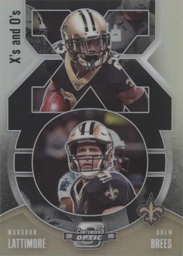 2020 Panini Contenders Optic Drew Brees Marshon Lattimore #XO16