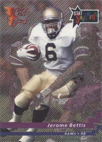 1993 Jerome Bettis Wild Card 5 Stripe #159 ROOKIE Rams | eBay