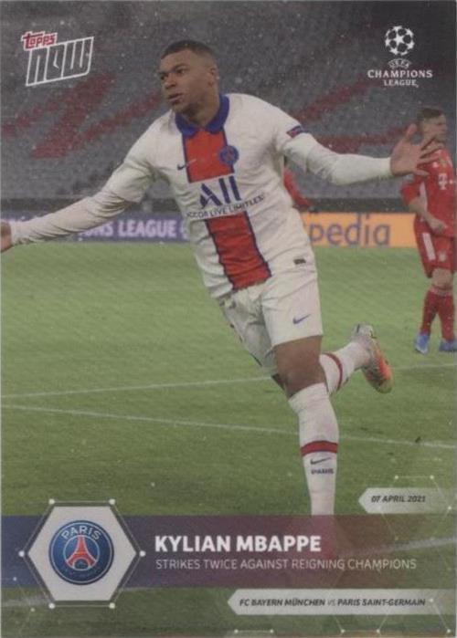 2020-21 Topps Now UEFA Champions League Kylian Mbappé #061