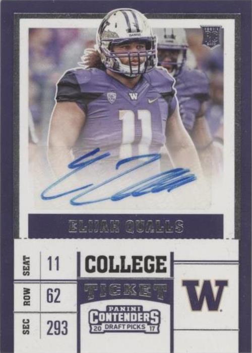 2017 Panini Contenders Draft Picks Elijah Qualls #236