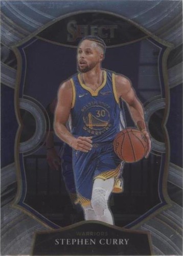 Stephen Curry BLUE Prizm Concourse 2020-21 Panini Select #57