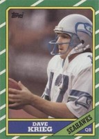 1986 Topps Dave Krieg #201