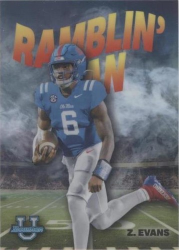 2022 Bowman University Chrome Zach Evans #RM-3