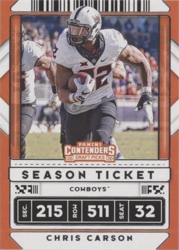 2020 Panini Contenders Draft Picks Chris Carson #14