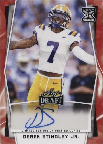 2022 Leaf Draft Limited Edition Derek Stingley Jr. #BA-DS1