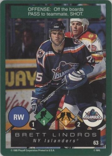1995-96 Playoff One on One Challenge - Brett Lindros #63