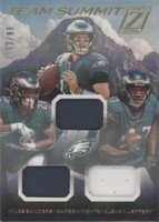2020 Panini Zenith Alshon Jeffery Carson Wentz Miles Sanders #TS-PHI
