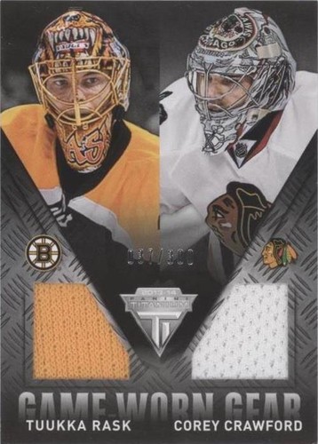 2013-14 Panini Titanium - Corey Crawford Tuukka Rask #GD-RC