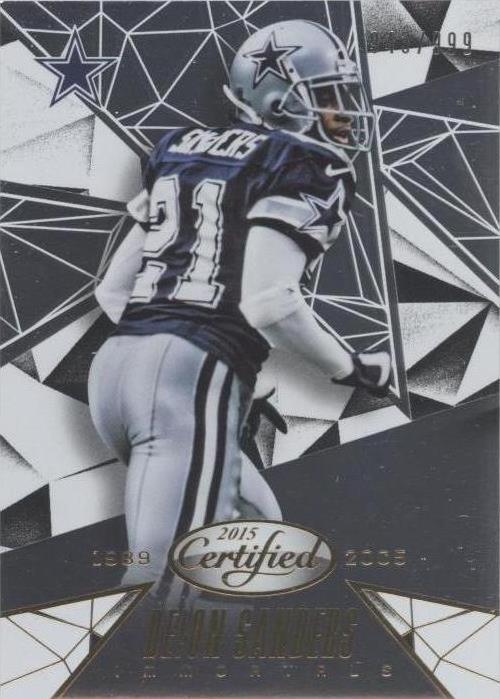Deion Sanders #123 2015 certificado Panini