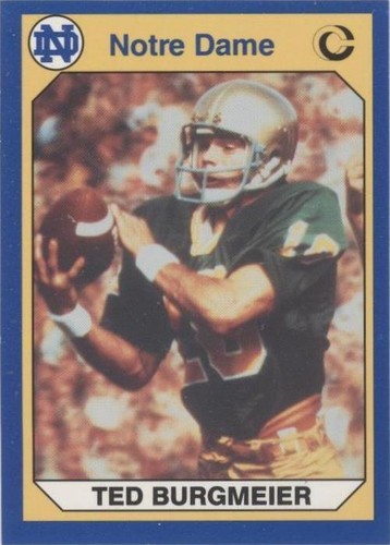 1990 Collegiate Collection University of Notre Dame Ted Bergmeier #49