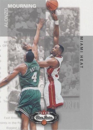 2002-03 Fleer Box Score - Alonzo Mourning #60