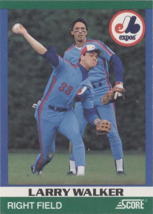 Score 100 Hottest Rookies 1991 - Larry Walker #21