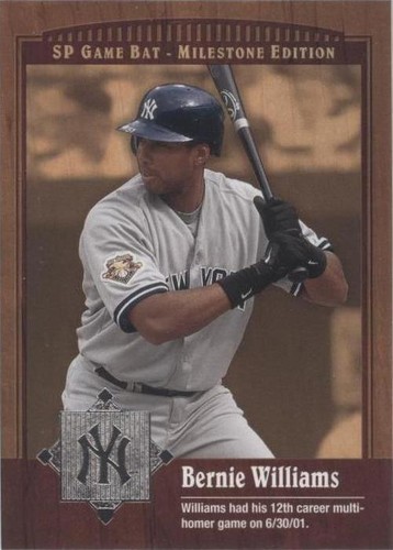 2001 SP Game Bat Edition Milestone - Bernie Williams #41