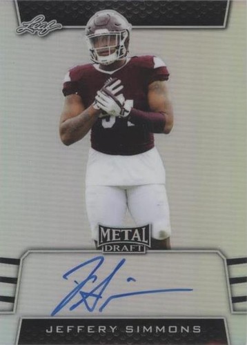 2019 Leaf Metal Draft Jeffery Simmons #BA-JS2