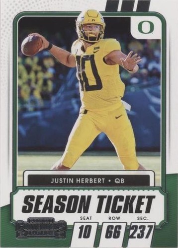 2021 Panini Contenders Draft Picks Justin Herbert #11