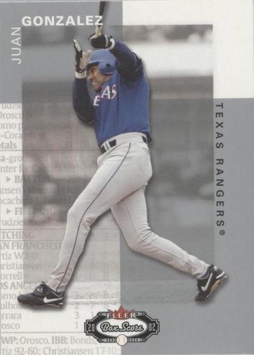 2002 Fleer Box Score - Juan González #120