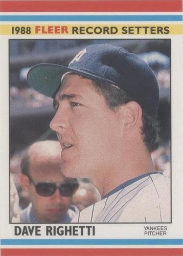 1988 Fleer Baseball Record Setters - Dave Righetti #32