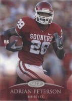2007 SAGE Autographed Football Adrian Peterson #41
