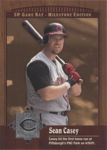 2001 SP Game Bat Edition Milestone - Sean Casey #85
