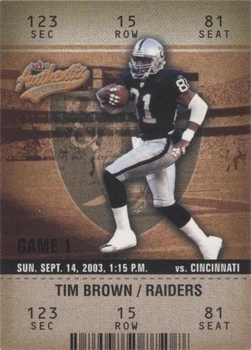 2003 Fleer Authentix Tim Brown #2