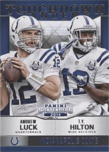 2014 Panini Contenders Andrew Luck T.Y. Hilton #13