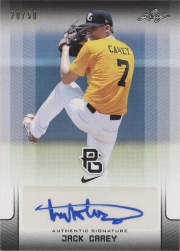 2017 Leaf Perfect Game National Showcase - Jack Carey #BA-JC2