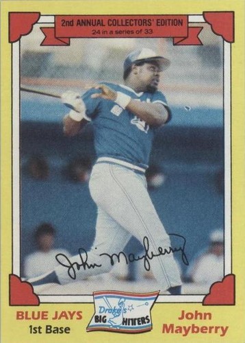 1982 Topps Drake's Big Hitters - John Mayberry #24