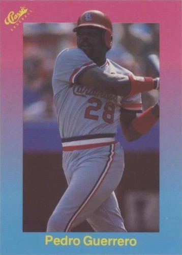 1989 Classic Update Pink/Light Blue Travel Edition - Pedro Guerrero #60