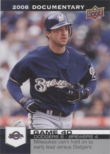 2008 Upper Deck Documentary - Ryan Braun #1060