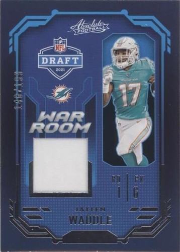 2021 Panini Absolute Jaylen Waddle #WRM-JWA
