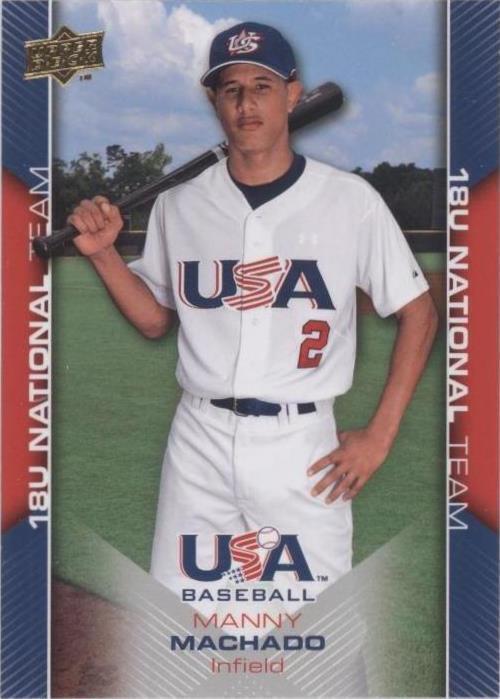 Juego de caja de béisbol Upper Deck USA 2009 - Manny Machado #USA-32