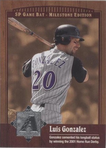 2001 SP Game Bat Edition Milestone - Luis Gonzalez #60