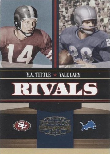 2006 Donruss Gridiron Gear Y.A. Tittle Yale Lary #R-4