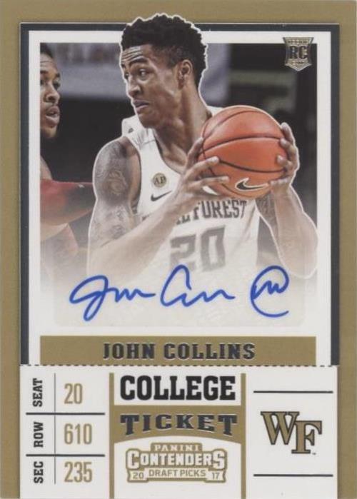 Selecciones del draft Panini Contenders 2017-18 - John Collins #76