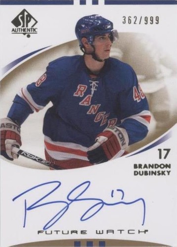 2007-08 SP Authentic - Brandon Dubinsky #232