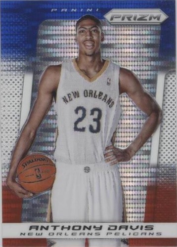 2013-14 Panini Prizm ANTHONY DAVIS #4 Red White Blue Mosaic PSA 10