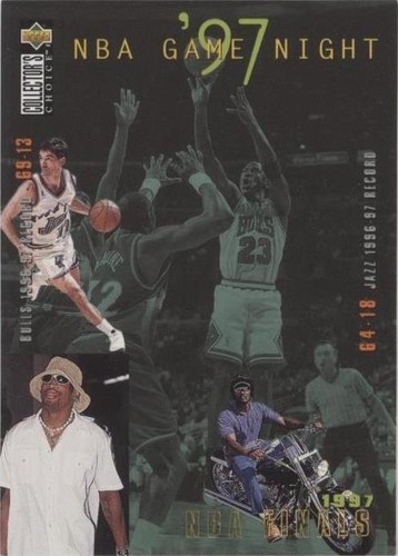 1997-98 Upper Deck Collector's Choice - Dennis Rodman/Karl Malone/Michael Jordan/John Stockton #185