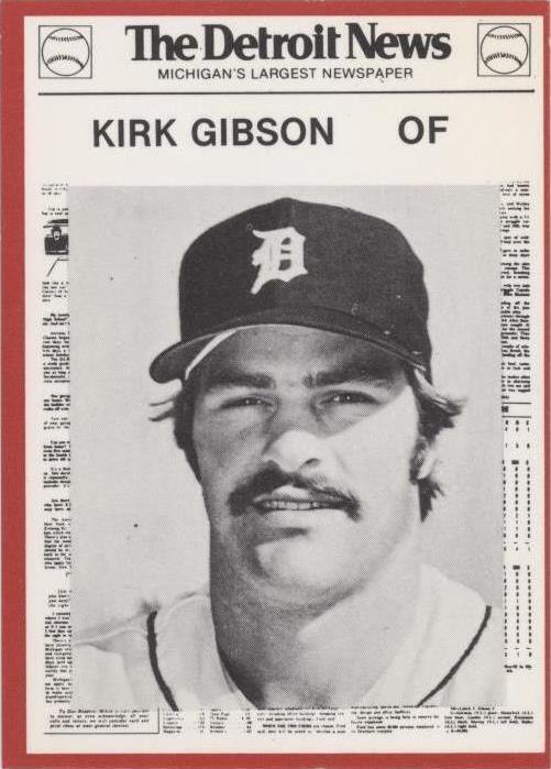 1981 Detroit News Detroit Tigers Boys of Summer 100 aniversario - Kirk Gibson #20