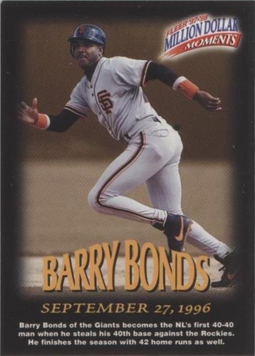 1997-98 Fleer Million Dollar Moments - Barry Bonds #4